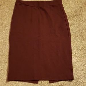 Maroon bodycon skirt